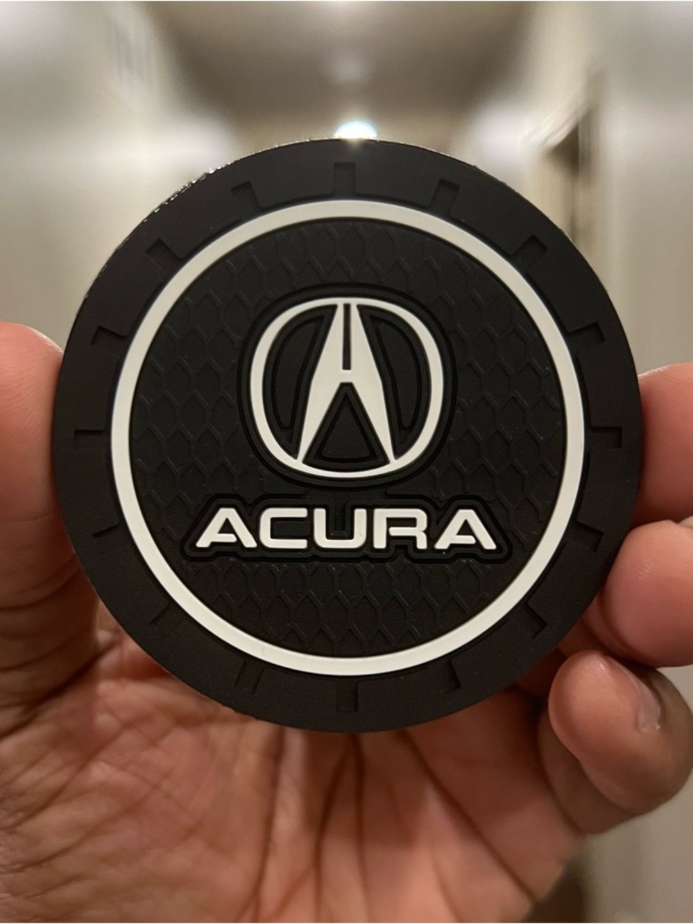 ACURA Black & White Logo Car Cup Thin Coasters